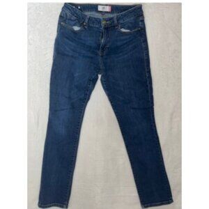 Cabi Jeans Women 28x28 Size 8 Blue Denim High Straight Slim Fit Pockets